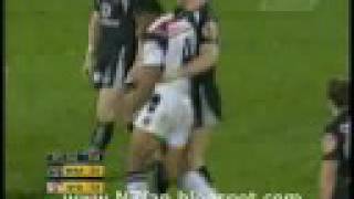 Reuben Wiki Big Hit on Soliola Warriors vs Roosters [upl. by Alric]