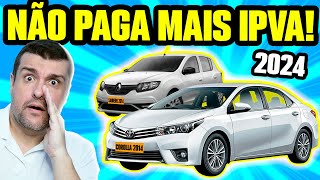 CARROS que NÃO PAGAM MAIS IPVA BARATOS CONFIÁVEIS e ISENTOS [upl. by Nylleoj]