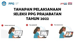 TAHAPAN SELEKSI PPG PRAJABATAN 2022 YANG WAJIB DIKETAHUI‼ [upl. by Ynove]