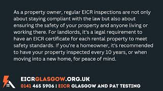 EICR Glasgow Everything You Need to Know About Electrical Safety [upl. by Gardas183]