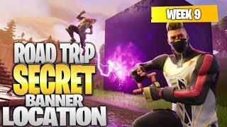 Fortnite Battle Royale Season 5 Week 9 Secret BANNER Location “Road Trip” Challenges [upl. by Lyrak378]