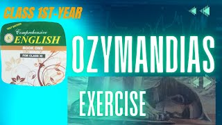 Ozymandias Exercise Class 1st year New English Book Poem 3 Complete Solved Exercise [upl. by Raseta]