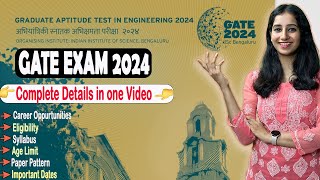 GATE 2024 Complete Information I Eligibility I Syllabus I Papers I Fee I Career Opportunities [upl. by Mauro]