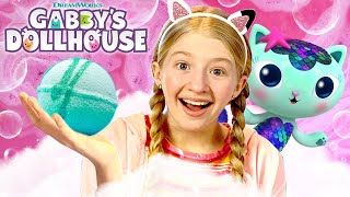 Make Your Own Bath Bomb Surprise with Gabby  GABBYS DOLLHOUSE [upl. by Ahsiekim]