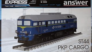 Lokomotywa ST441081 Gagarin PKP Cargo model kartonowy wydawnictwa ANSWER 187 [upl. by Ayekel]