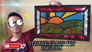 Stained Glass Art Project DIY  MAPEH 9  Super LIAM [upl. by Ellekim]