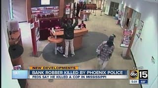 Bank robber killed by Phoenix police [upl. by Russell]