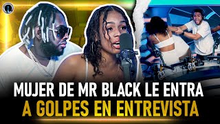 MUJER DE MR BLACK LA FAMA LE ENTRA A GOLPES POR METERSE EN LA ENTREVISTA [upl. by Mullane]