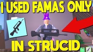 I Clapped The Lobby With FAMAS Only In Strucid [upl. by Ydolem]