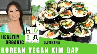 How to Make HEALTHY ORGANIC Korean Vegan Kimbap amp Homemade Pickled Radish  Ep 19 [upl. by Latsyc435]