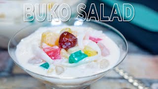 Delicious and Easy Buko Salad Recipe  Best Coconut Fruit Salad Tutorial for a Tropical Twist [upl. by Aicsila]