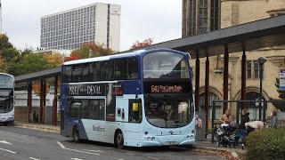 First West Yorkshire 641 Buttershaw Five Lane Ends Wright Eclipse Gemini Volvo B9TL 37074 YJ08 GVK [upl. by Hobbie356]