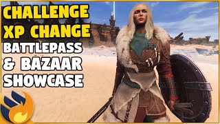 CHALLENGE CHANGES New XP Earning  Battlepass amp Bazaar Showcase  Conan Exiles [upl. by Lambrecht846]