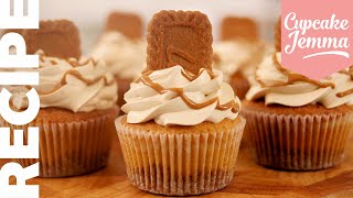 Our BEST SELLING Biscoff Cupcake Recipe amp Tutorial  Cupcake Jemma [upl. by Naeruat]