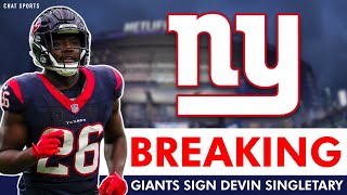 New York Giants SIGN Devin Singletary In 2024 NFL Free Agency Latest New York Giants News amp Rumors [upl. by Adalie]