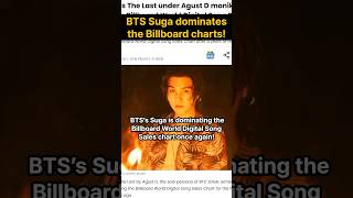 Suga Tops Billboard World Digital Chart Againbts suga [upl. by Yelrac]