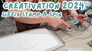 Creativation 2024  Sizzix NEW Stamp amp Spin Demo [upl. by Angel]