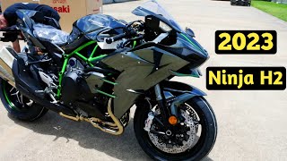 Kawasaki Ninja H2 2023 Model 🔥  Launch Date Top Speed  Price Review amp Ride [upl. by Gapin]