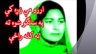 QAMAR GULA  قمر گله  ارزو مې زړه کې په سلگو شوه ته به کله راځې [upl. by Longtin]