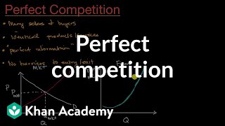 Perfect competition  Microeconomics  Khan Academy [upl. by Oisacin37]