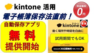 電子帳簿保存法 無料で実現！ ＃kintone ＃電子帳簿保存法 キントーン サイボウズ アプリ [upl. by Clem]