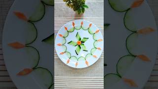 Easy cucumber salad ideas l vegetables cutting tricks saladart saladdecoration shorts foodart [upl. by Guido]