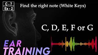 Lesson 7 Exercise 2 CDEF or G  Sound Match  Hear and Play  Ear Training Keyboard Class [upl. by Murtagh391]