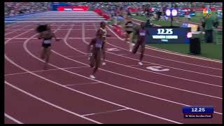 WOMENS 100M HURDLES FINAL  OLYMPIC TRIALS PARIS 2024  RECORD BROKEN [upl. by Bolton857]