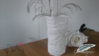 Blumenvase aus Butterbrotpapier  965 DIYKreativIdee [upl. by Holmun]