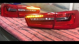 Audi A6 4G C7 Dynamischer Blinker  Dynamic blinker Taillights A6 [upl. by Nylanej]