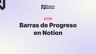 Barras de progreso en Notion [upl. by Hilten]