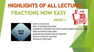 Highlights of all lectures available on YouTube I fractions [upl. by Yul594]