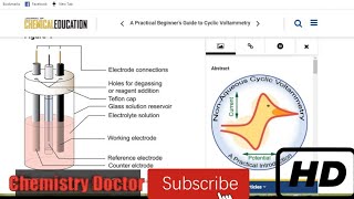 Complete Guide to Cyclic Voltammetry  Part 1  Beginners Tutorial [upl. by Nylassej323]