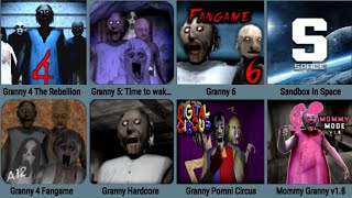 Granny 4 Hard Mode Granny 5 Granny 6 Sandbox In Space Granny Circus Pomni Mommy Granny [upl. by Toffic]