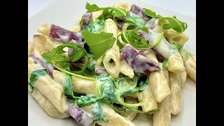 PASTA CON PHILADELPHIA BRESAOLA E RUCOLA  Ricetta light ottima facile veloce e gustosissima [upl. by Shannan]