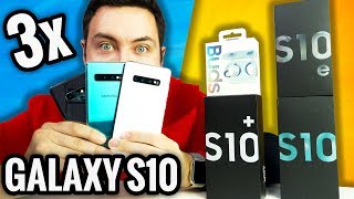 Jai les 3 Galaxy S10 S10 et S10e  Unboxing [upl. by Mychael688]