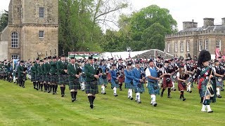 Scotland the Brave by the Massed pipes amp drums during Gordon Castle Highland Games 2019 [upl. by Nyllek829]