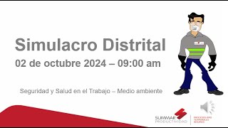 Simulacro Distrital  Octubre 2024 [upl. by Alegna]