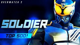 20K DMG WHAT TOP 500 SOLDIER 76 LOOKS LIKE IN OW 2 [upl. by Atidnan235]