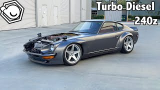 MERCEDES DIESEL 240z looks INSANE Big Brakes New Wrap [upl. by Niveg695]