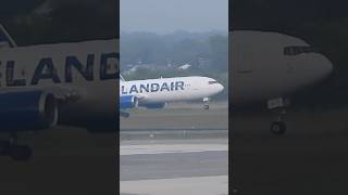 Icelandair 767300 landing at New York airport shorts [upl. by Haridan]