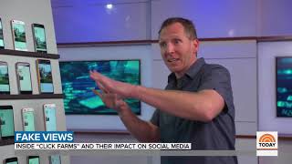 Jim Stickley on Today Show demonstrating Click Farms [upl. by Porte]