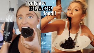 I ONLY ate BLACK coloured foods for 24hours challenge [upl. by Belda559]