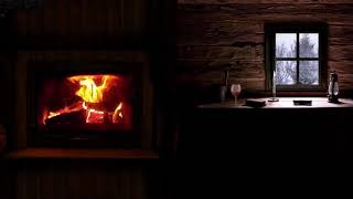 Sonido de CHIMENEA y NIEVE  Fuego HD   FirePlace 4K [upl. by Diego]