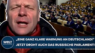 PUTINS KRIEG quotEine ganz klare Warnung an Deutschlandquot Jetzt droht auch das russische Parlament [upl. by Sabir849]