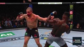 Israel Adesanya knocks out Robert Whittaker  SUPER SLOW MOTION [upl. by Oirasor316]