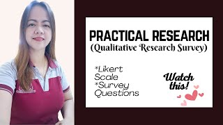 QUALITATIVE SURVEY QUESTIONNAIRE withLikertscale openended [upl. by Ahseryt490]