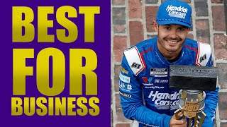 Kyle Larson SAVES the Brickyard 400 [upl. by Eilhsa17]