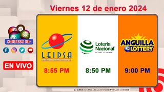 Lotería Nacional LEIDSA y Anguilla Lottery en Vivo 📺│Viernes 12 de enero 2024  855 PM [upl. by Anaillil550]