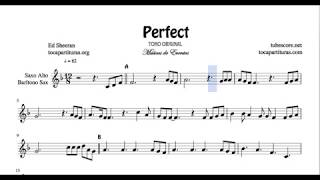 Perfect Tutorial Partitura para aprender con Saxofón Alto y Barítono Mi bemol Tono Original [upl. by Ydarb809]